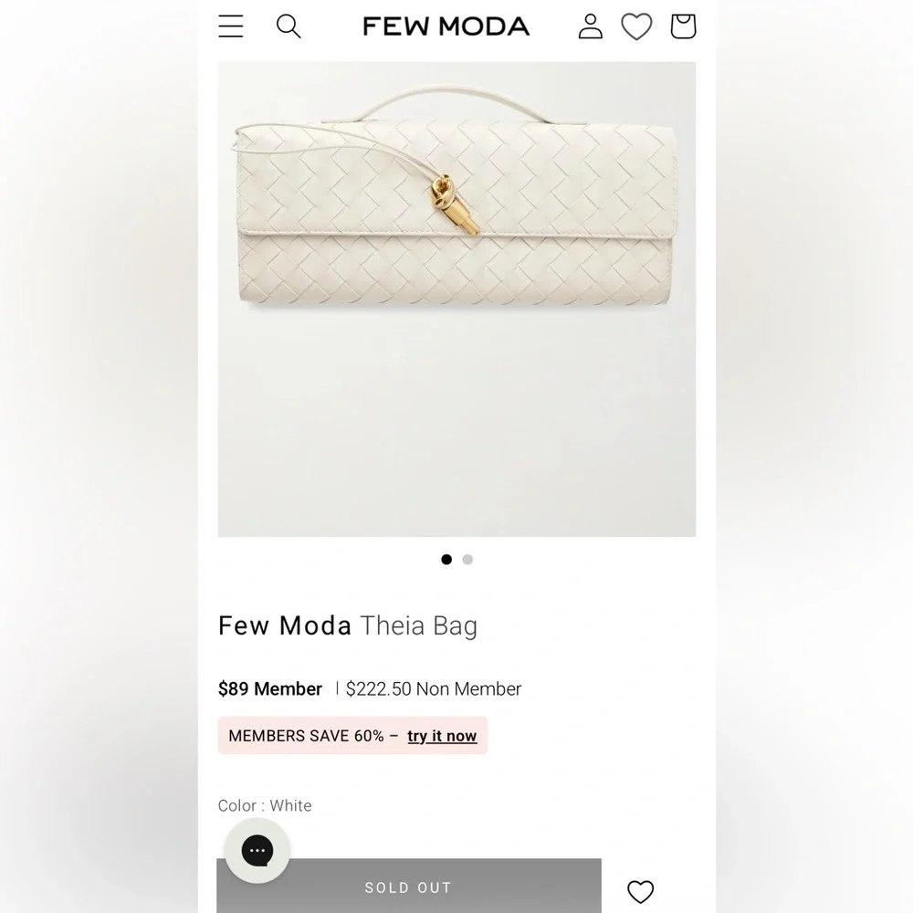 *NEW* Few Moda Theia Bag in White (Sold Out Online) - Picture 5 of 5
